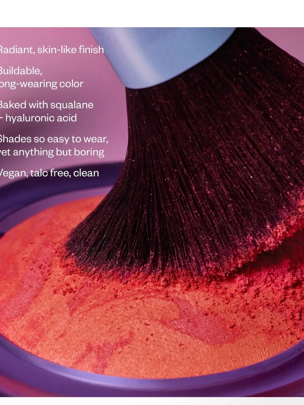 Kosas Blush Is Life Baked Blush — Hype - Warm Poppy Pink